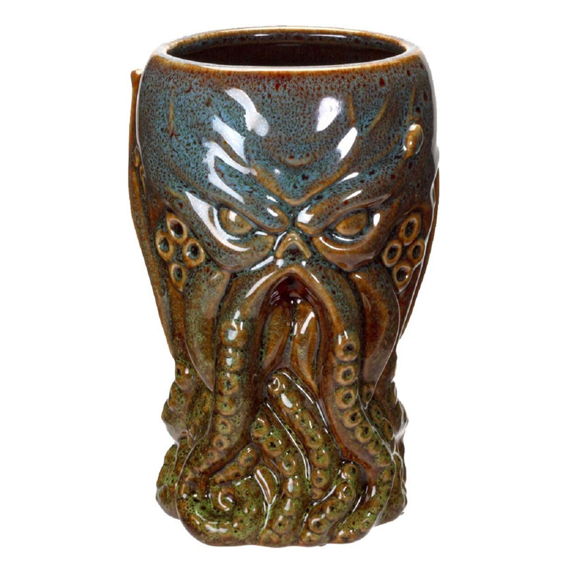 Custom ceramic mug 3d tiki Glasses octopus shape Tumblers Hawaiian Luau Party Mugs promotion logo