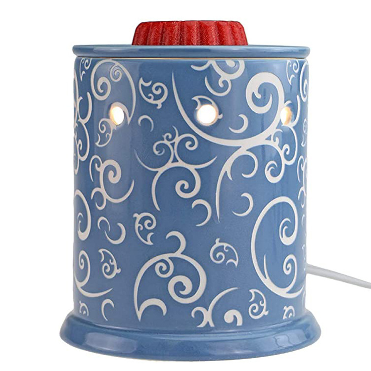 white Halloween design wax aroma warmer custom ceramic electric incense burner