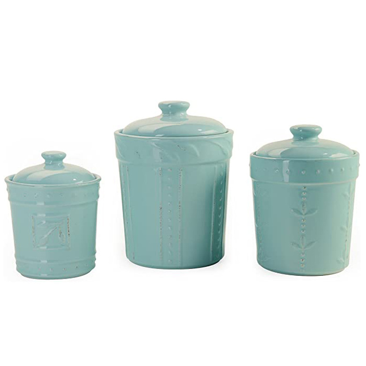 Storage Jar Storage Bottles & Jars Cover Custom Shape Cheap Cookie Food Ceramic with Lid White Giveaways Modern 3 in 1 Lid