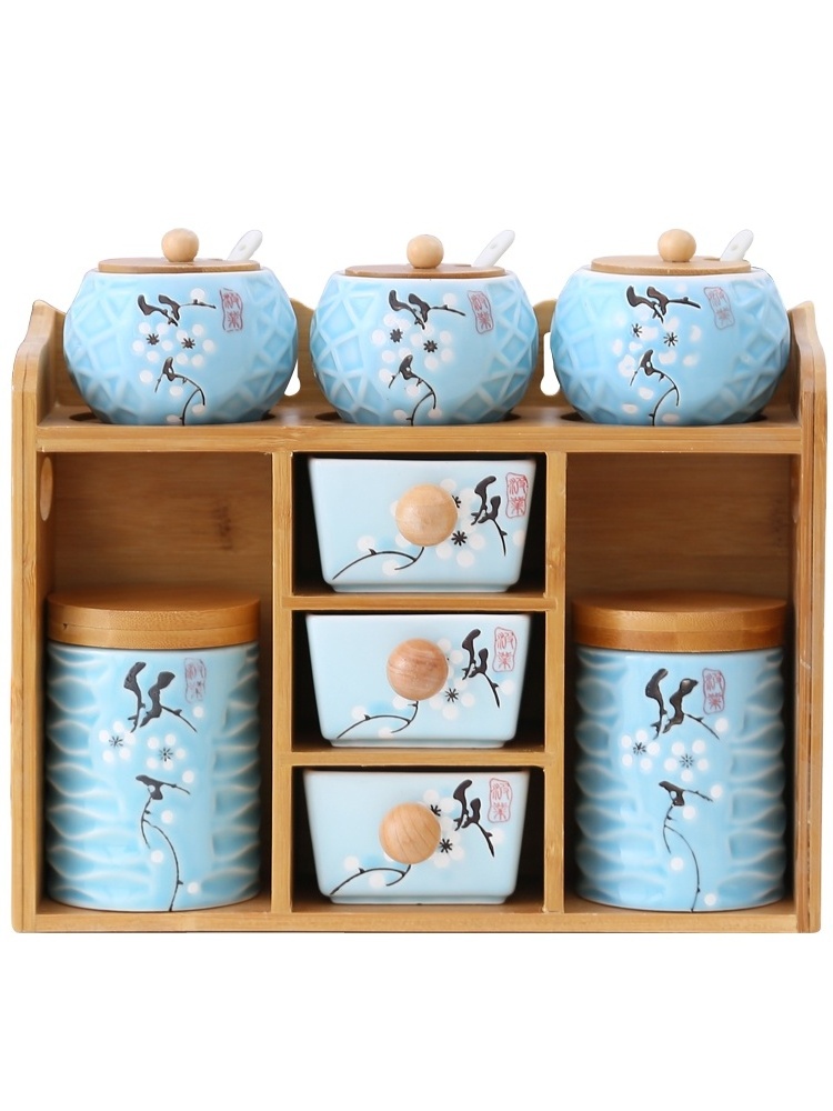 modern kitchen spice set home kitchen Ceramic Storage Drawers