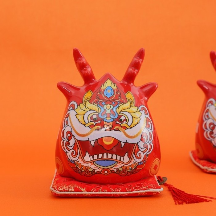 Chinese new year zodiac dragon decoration gift ceramic crafts statues souvenirs ornaments money box Lucky desktop decor