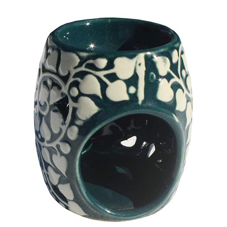 Elephant design color glazed cheap wax burner candle warmer ceramic