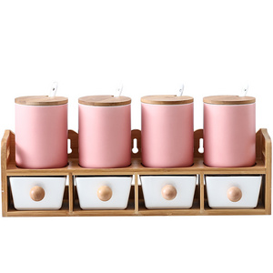 modern kitchen spice set home kitchen Ceramic Storage Drawers