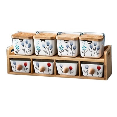 modern kitchen spice set home kitchen Ceramic Storage Drawers