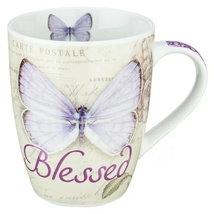 holographic ceramic mug Butterfly design Ceramic Cup Reusable Coffee Mug Tea Cups for Office Home Gift