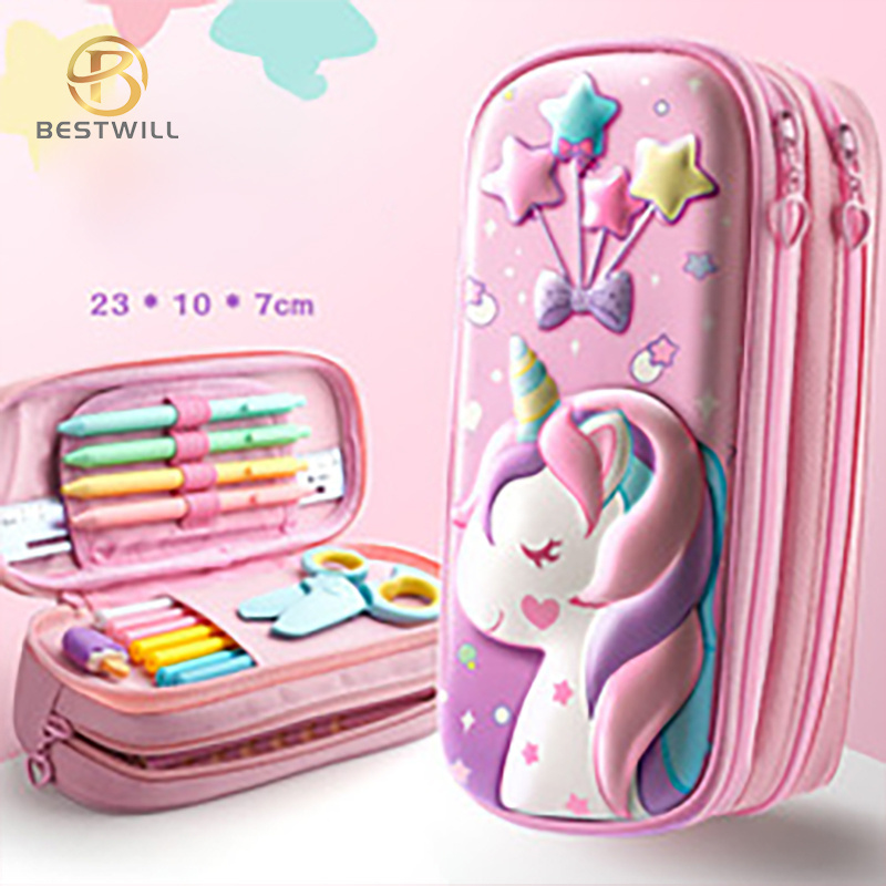 BESTWILL EVA Cute Stationery Bag Small Fresh Pencil Bag Gift Case Shell Case for School Nice Cartoon for Kids pencil case