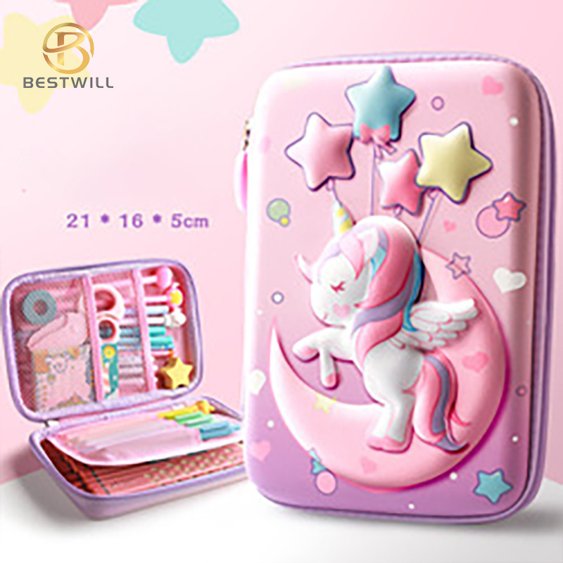 BESTWILL EVA Cute Stationery Bag Small Fresh Pencil Bag Gift Case Shell Case for School Nice Cartoon for Kids pencil case