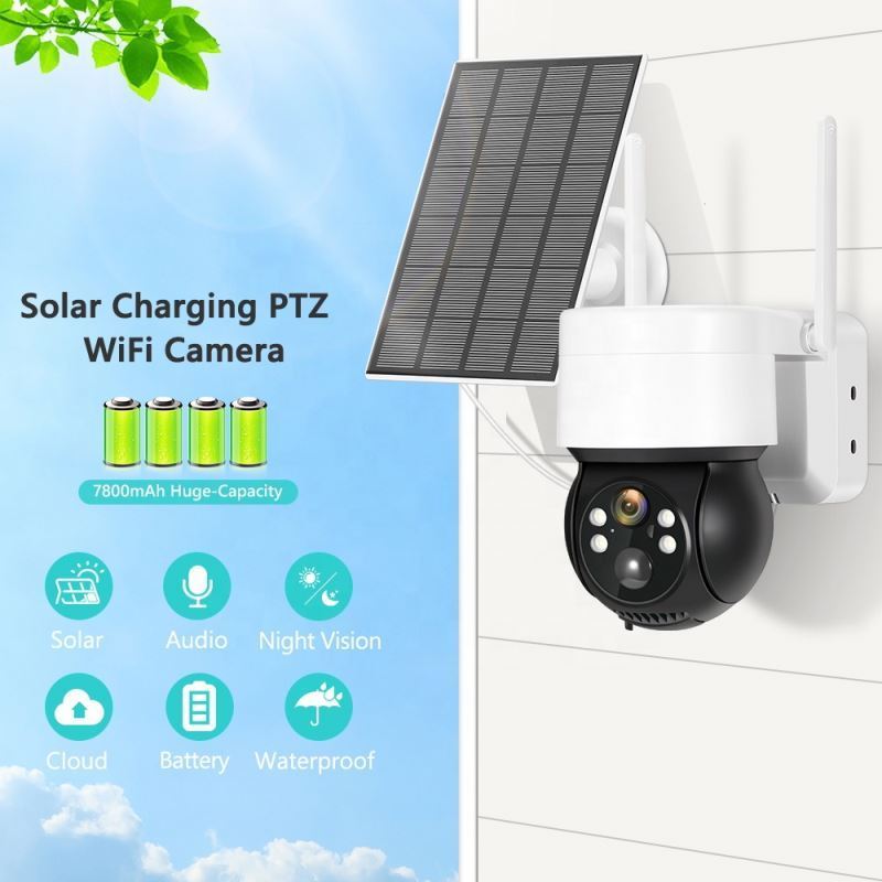 Solar Camera With Mother Router Power Ptz4G Lower Sim 8K Video Surveillance Cctv Trailer Security Set Lte Dua 4Mp Without Wifi