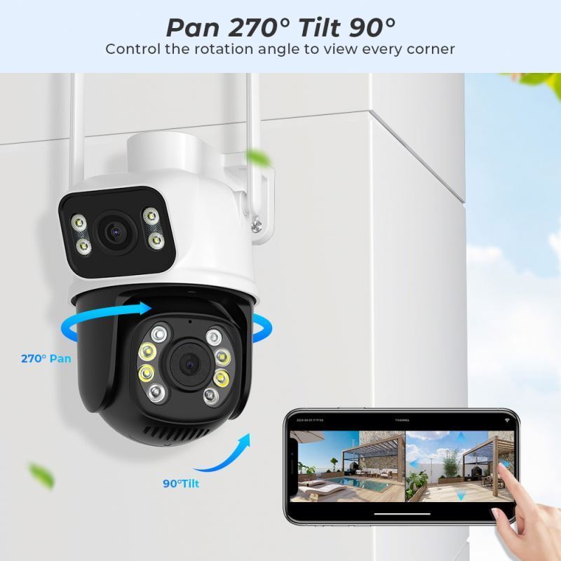 Security Camera 12Mp 1080P Outdoor Hd Large Lens With Clock Spike Poster For 2K Mobile Cctv 360 Wifi Indoor Wholesalers