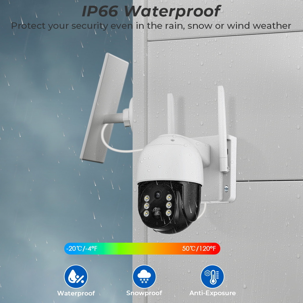 Solar Cctv Camera 5Mp 4G Sim Card Floodlight Camer Mobile Surveillance Tower Tra Outdoor Waterproof Wifi V3