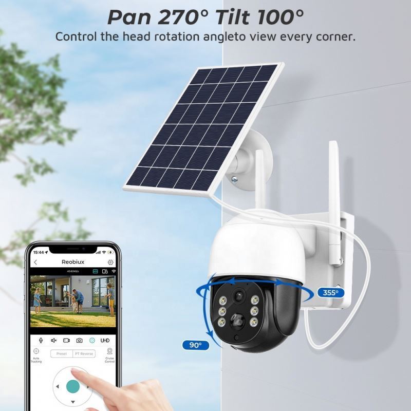 Solar Cctv Camera 5Mp 4G Sim Card Floodlight Camer Mobile Surveillance Tower Tra Outdoor Waterproof Wifi V3