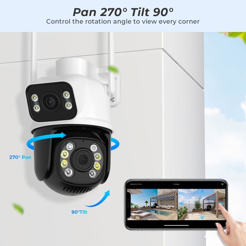 Ip Recording Security Camera Dc With Wifi 360 View Cctv P2P Home Private Label For The House High Alarm... 500M Distance