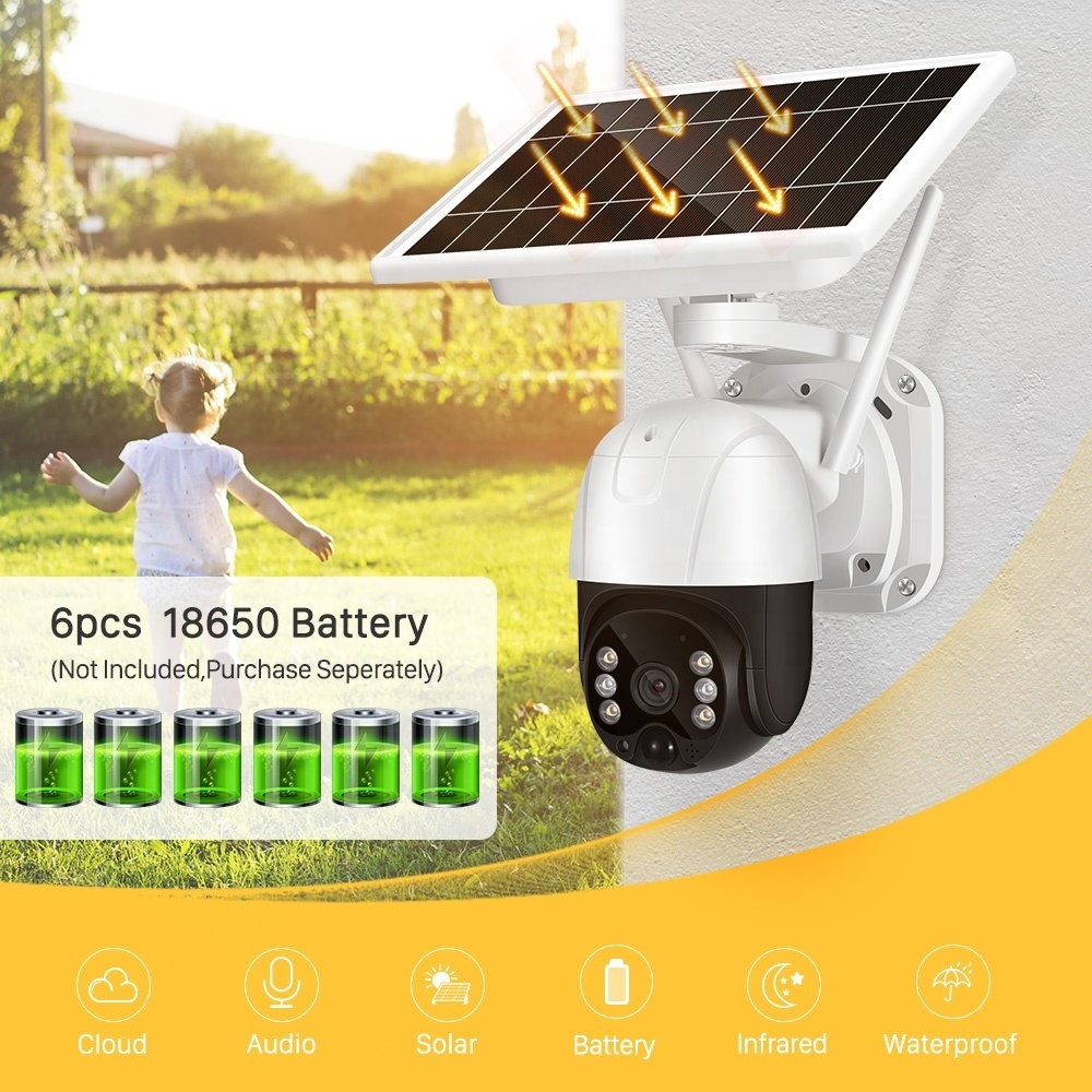 BESDER 3 Megapixel IP Wireless PTZ Solar Camera Digital Zoom Outdoor Home Security PTZ Solar CCTV Camera Wifi