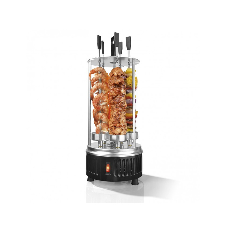 Electric Vertical Grill Smokeless With LED Light 5 Skewers For 4-7 People Use Vertical Grill