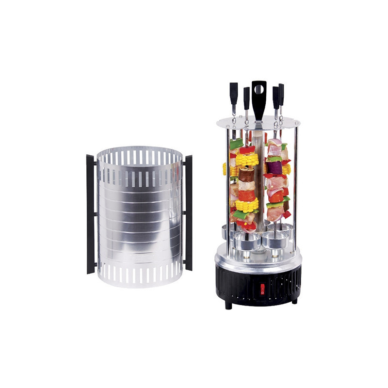 Electric Vertical Grill Smokeless With LED Light 5 Skewers For 4-7 People Use Vertical Grill