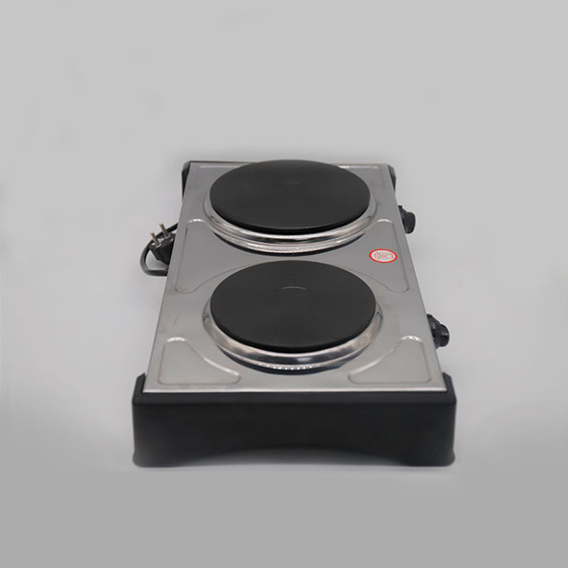 2500W Double Stainless steel Electric Hot Heater Electric Hot Plate Two Control Cooktop Burner double stove table for Kitchen