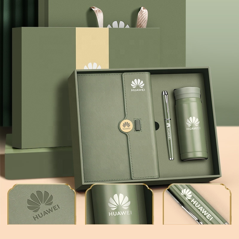 Wholesale Luxury Office Corporate gifts Custom Advertising Promotional Item Business notebook with pen thermos cup Gifts Set