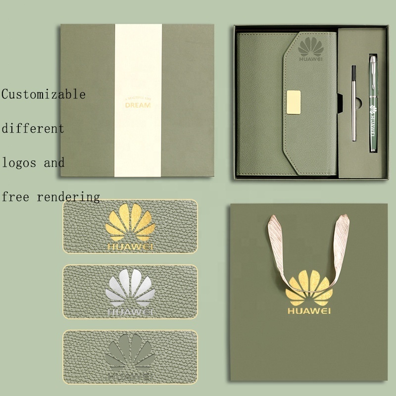 Wholesale VIP corporate business gifts set Notebook pen set with logo Gift box for men Father's school office Teachers'Day gift