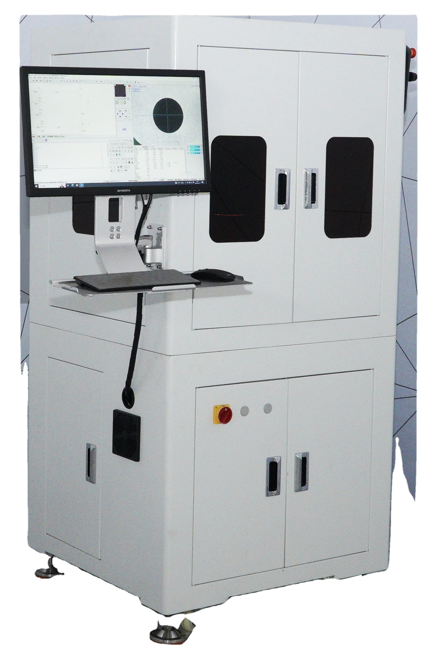 High precision three-dimensional automatic dimension measuring instrument for verticality detection