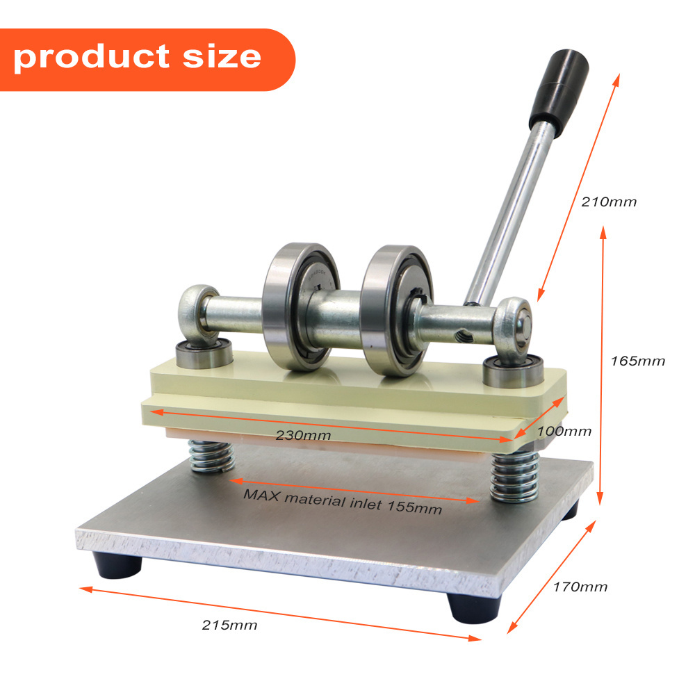 Leather Press Manual Die Cutting Machine Hand Press Cutter Tool Feeding Width15cm for Leather Work DIY Stamping Cutter Pattern