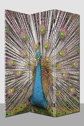 Folding room divider waterproof canvas Peacock animal partition wall ,paravent room divider folding