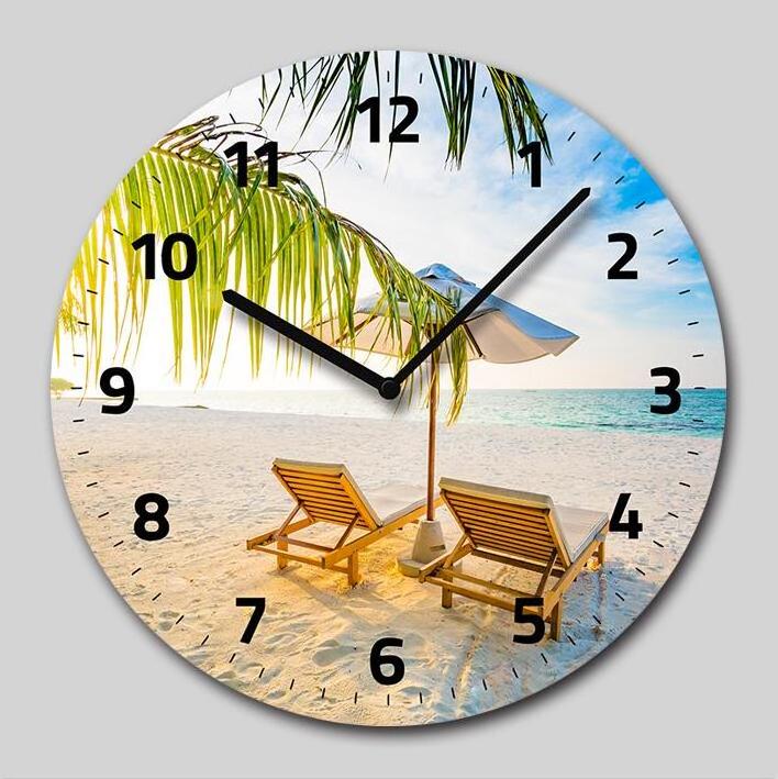 round simple style landscape wall art promotional gift modern bulk wall clocks custom made wall clock