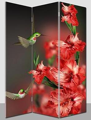 Movable Sound Proof Partition Wall Screens & Room Dividers Wood Printed Frame Structure Multi-functional Art