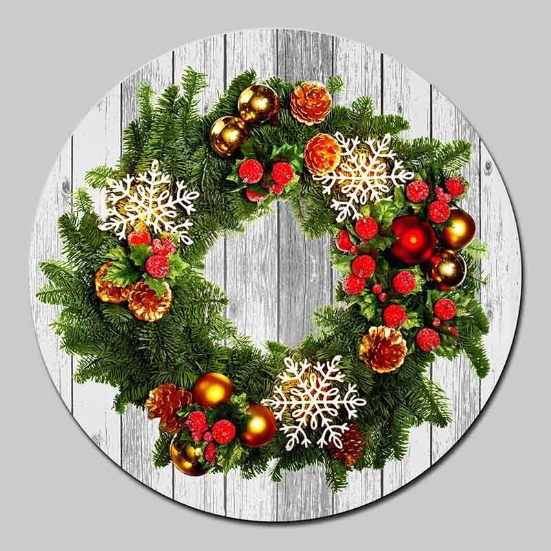 Outdoor Christmas Decorations Wreath XMAS Decoration with LED Lights