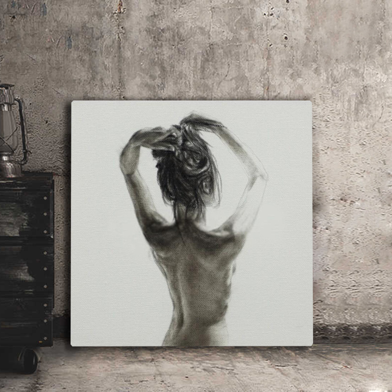 Modern Contemporary Back Abstract Girl Painting Art Bedroom Decor Wall Art Oil Painting Designs Decorations for Home Accessories