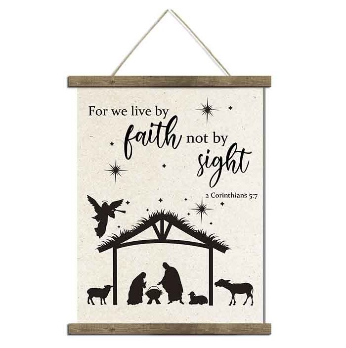 custom nativity fabric wall poster wall hanging holy family canvas wall scroll painting for living room