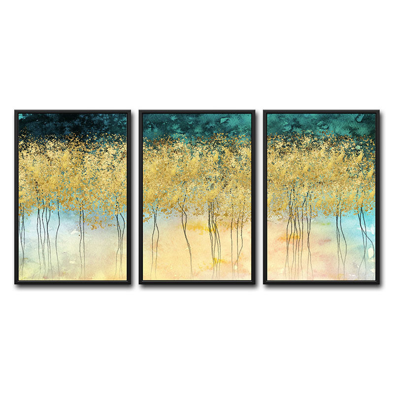 Abstract canvas wall art printing home room decoration framed picture painting modern golden luxury decor wall display