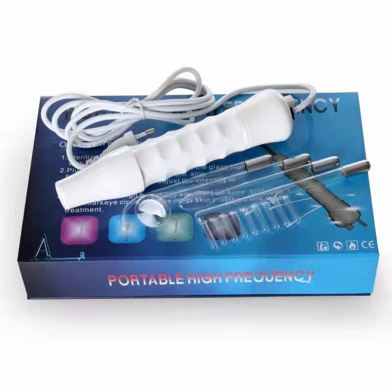 Portable high frequency skin therapy wand machine commercial electrotherapy machine neon argon gas mixed facial wand