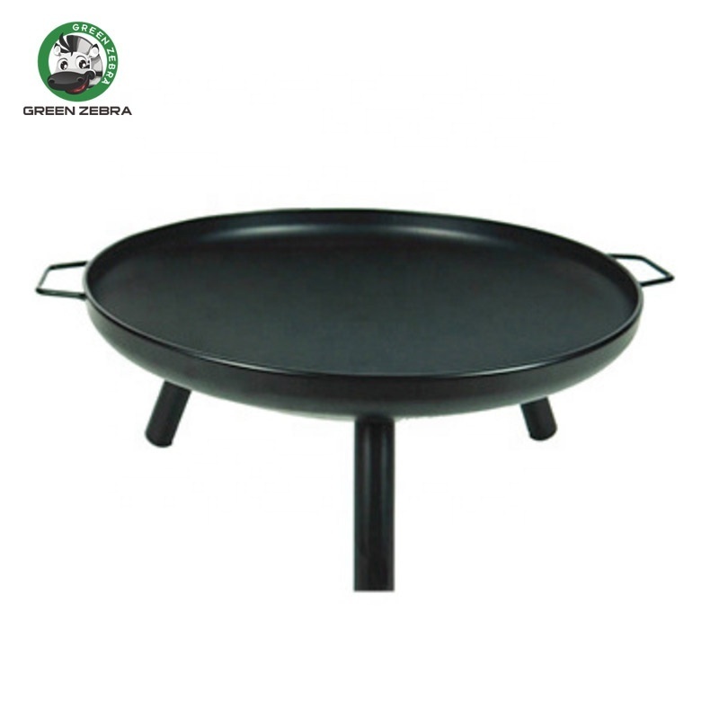 Outdoor Metal Large Camping Round Portable Charcoal Steel Fire Pit with 3 legs