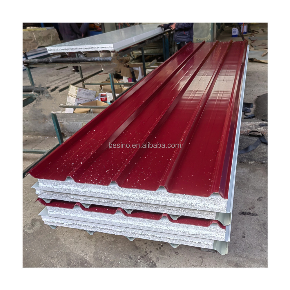 Fireproof Aluminum Eps Sandwich Panel Roof And Wall Easy Installation Eps Sandwich Panel Eps Light Weight Wall Panel