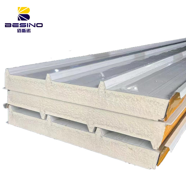 Steel Fireproof Pu Foam Insulated Garage Door Panels Pu Insulated Polyurethane Sandwich Wall Panel Suppliers