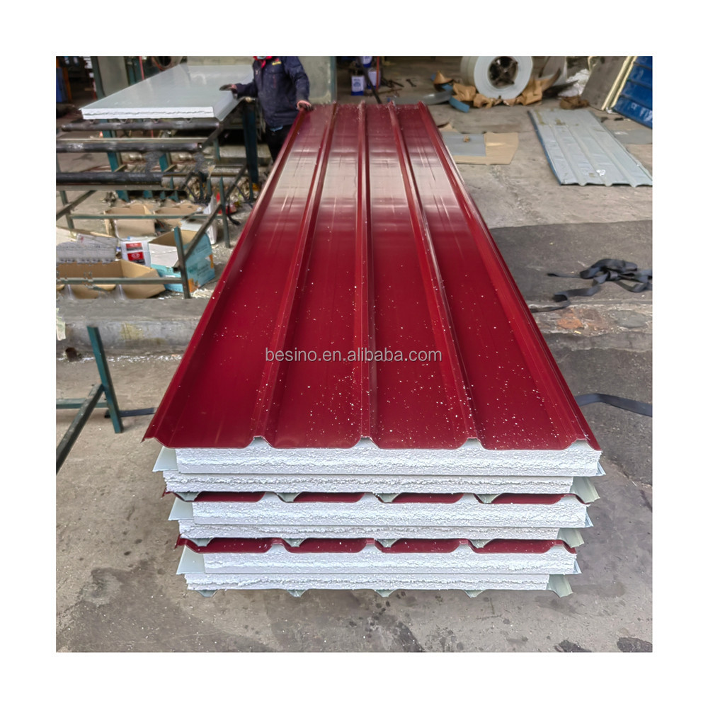 Fireproof Aluminum Eps Sandwich Panel Roof And Wall Easy Installation Eps Sandwich Panel Eps Light Weight Wall Panel