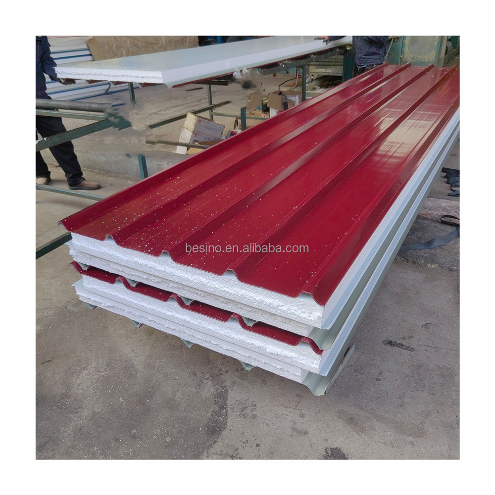 Fireproof Aluminum Eps Sandwich Panel Roof And Wall Easy Installation Eps Sandwich Panel Eps Light Weight Wall Panel