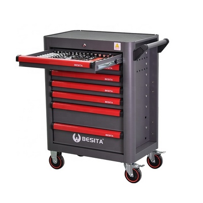 Tool Sets Rolling Box Heavy Duty Stainless Steel Tool Chest 7 Drawers Tool Cabinet Cart Trolley