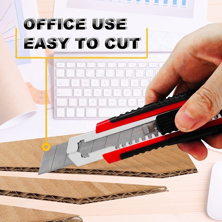 Retractable Box Cutter Utility Knife for Cartons Cardboard and Boxes 5pcs Sharp Rust Proof Razor Snap Off Blade