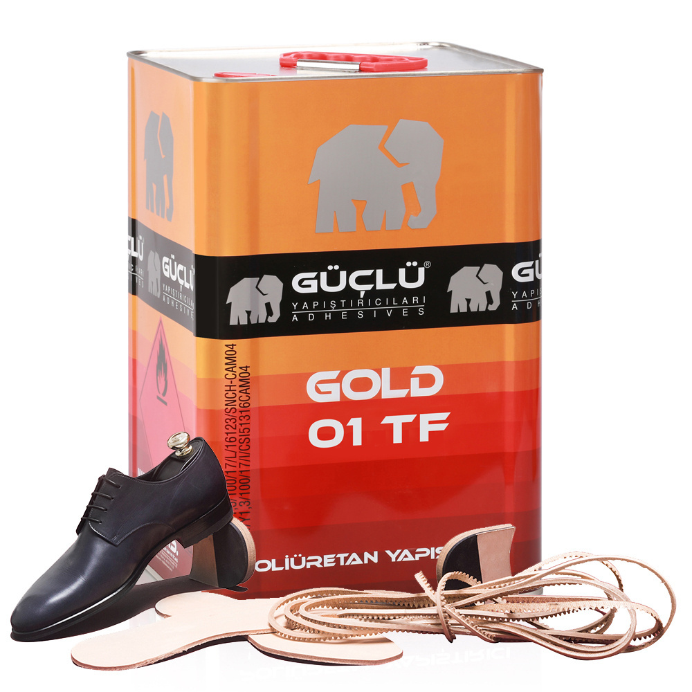 Best Quality Polyurethane Solvent Based Shoes Pu Sole Glue Middle Viscosity, Transparent OEM item Gold 01 TF