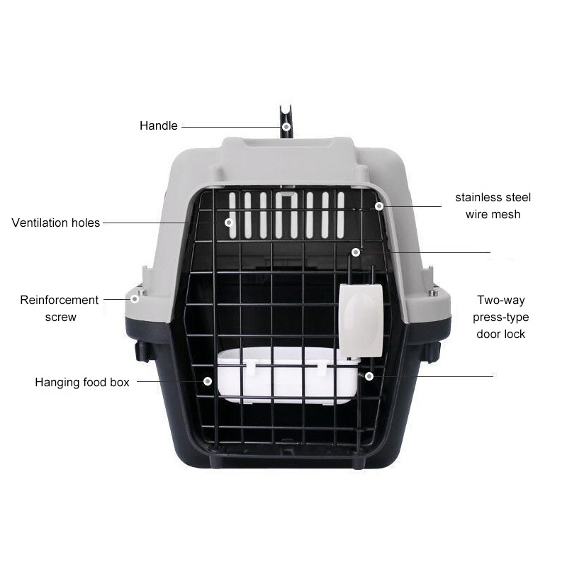 IATA Approved High Quality Pet Crates Container Dog Travel Crate Plastic Durable Dog Cat Consignment Cages and Crates