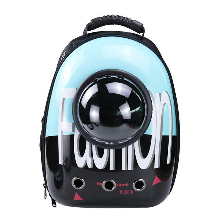 Wholesale cartoon print space bag outdoor portable transparent pet carrier backpack bubble cat carrier breathable