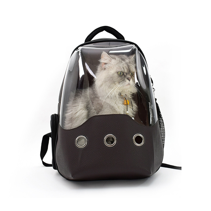 Pet Travel Backpack Carry Dog Capsule Leather Portable Soft Shoulder Cat Carriers Bagpack