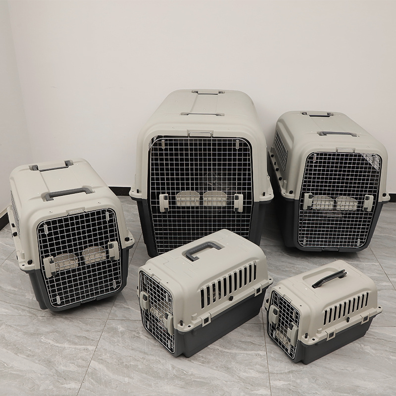 Abs+pp Iata Airline Approved Pet Dog Car Kennel Shipping Animal Travel Transport Cage Crates Carry Car Carrier Airbox Box Crates