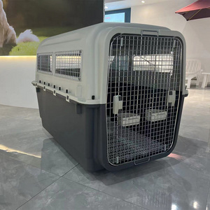 Fast Delivery Airline Approved Portable Plastic Large Air Travel Kennel On Wheels Pet Dog Cat Carrier Crate Cage For Sale