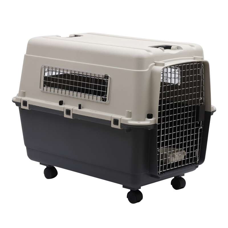 IATA Regulated Airline Approved Portable Traveling Dog Kennels Pet Cages Carriers Plastic Large Aviation Dog Crate