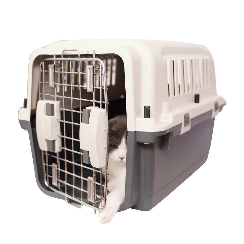 Factory Direct Sale Portable Cat Dog Aviation Transport Box Foldable Stackable Pet Outdoor Travel Carrier Case