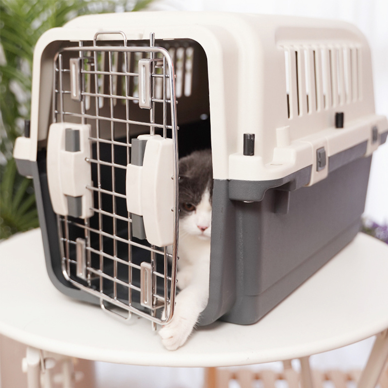 Factory Direct Sale Portable Cat Dog Aviation Transport Box Foldable Stackable Pet Outdoor Travel Carrier Case