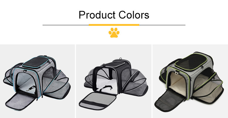 Factory wholesale portable folding pet carrier handbag breathable cat carrier expandable dog carrier bag for small dogs