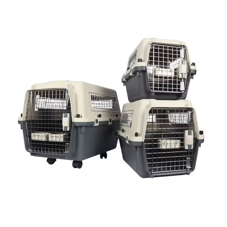 Good Quality Plastic Portable Traveling Pet Crate Cage Dog Airline Carrier Cage Durable Foldable Pet Kennel House